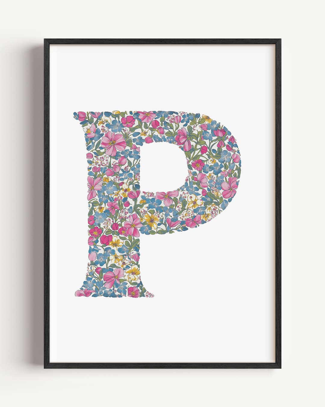 Bloemenletter P Poster-WallArtistic