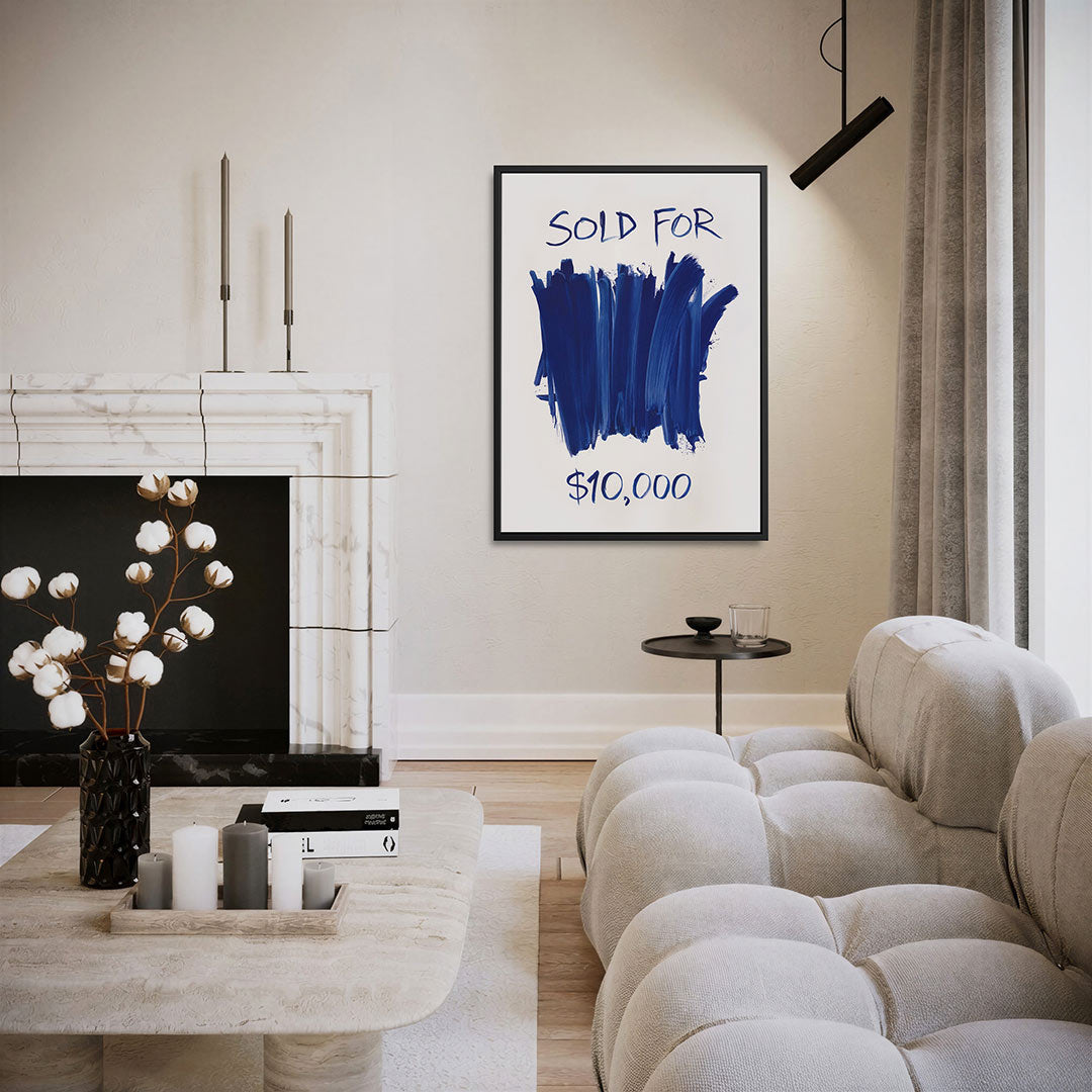Blauwe streken Kunstwerk