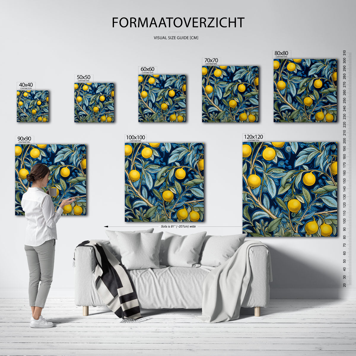 Citroenen en bladeren Poster