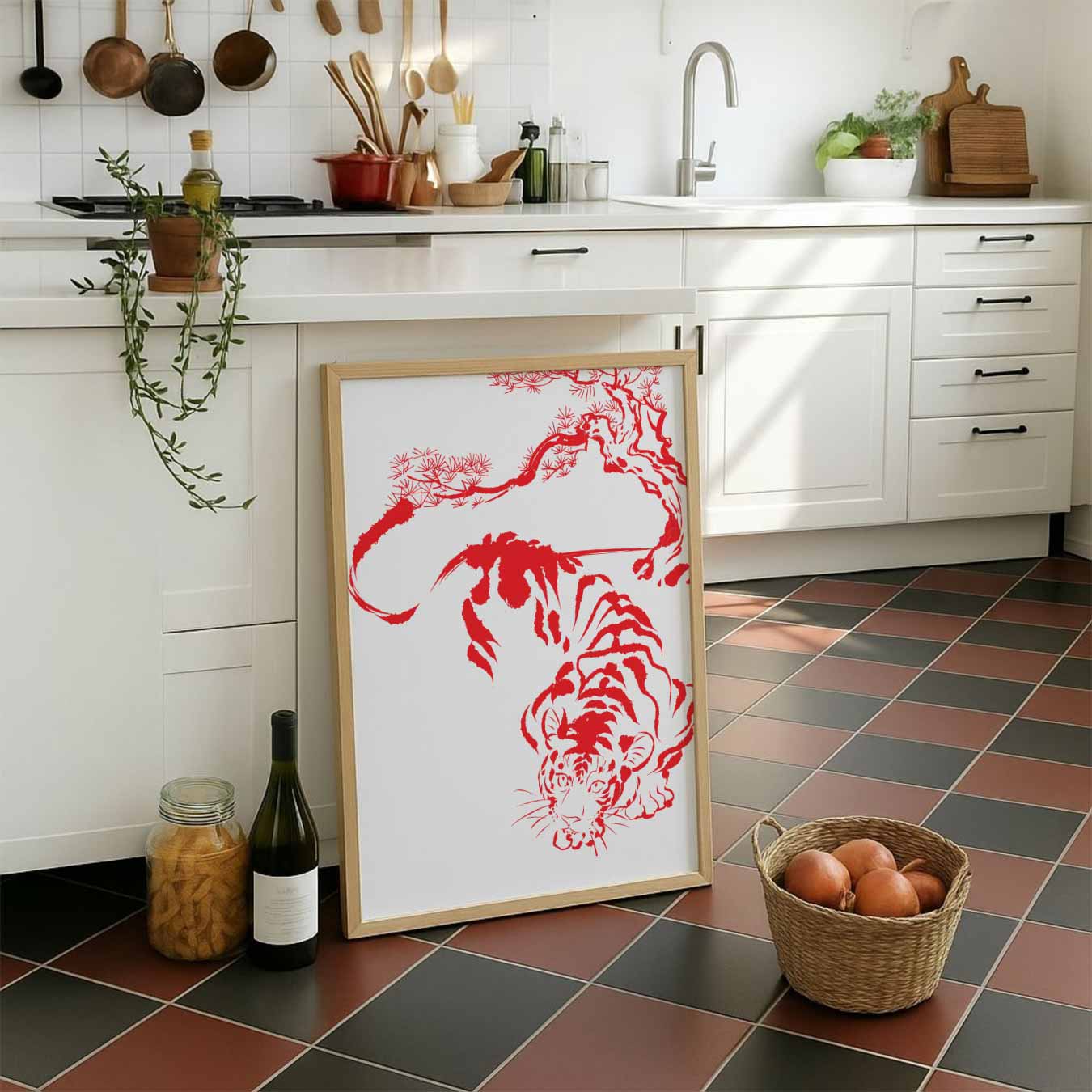 Schilderachtige Tijger Poster-WallArtistic