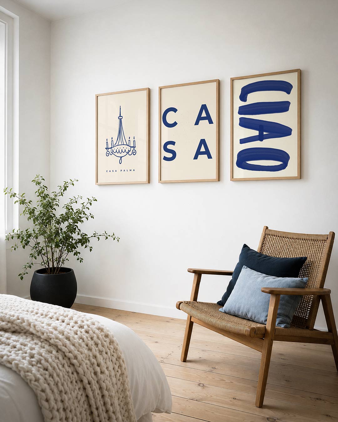 Lijnenspel kroonluchter Posterset