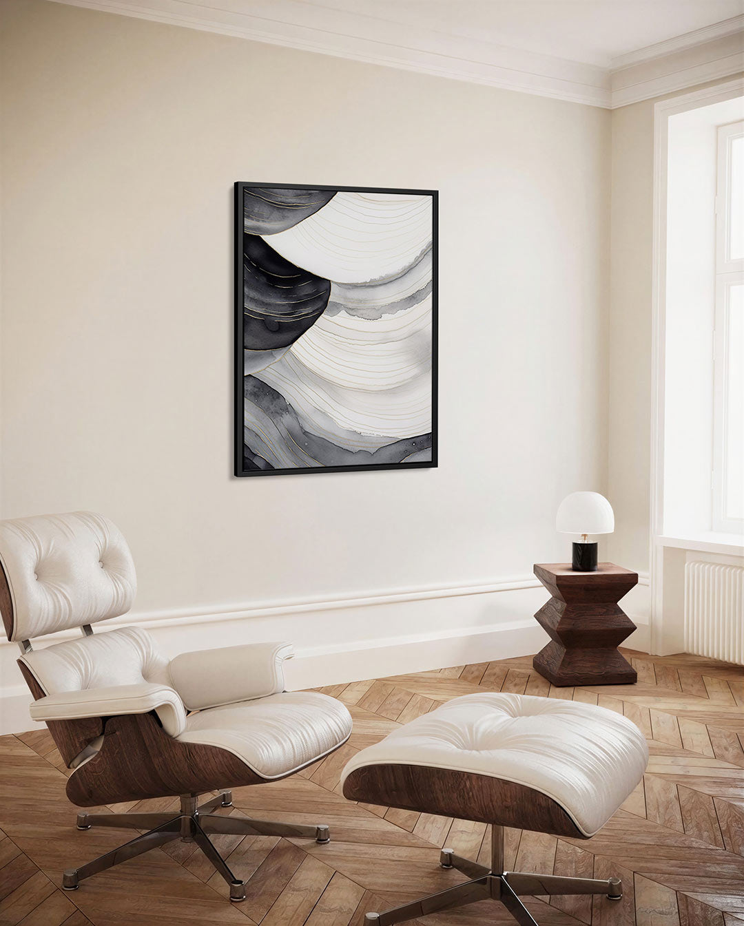 Golvende lijnen compositie Kunstwerk