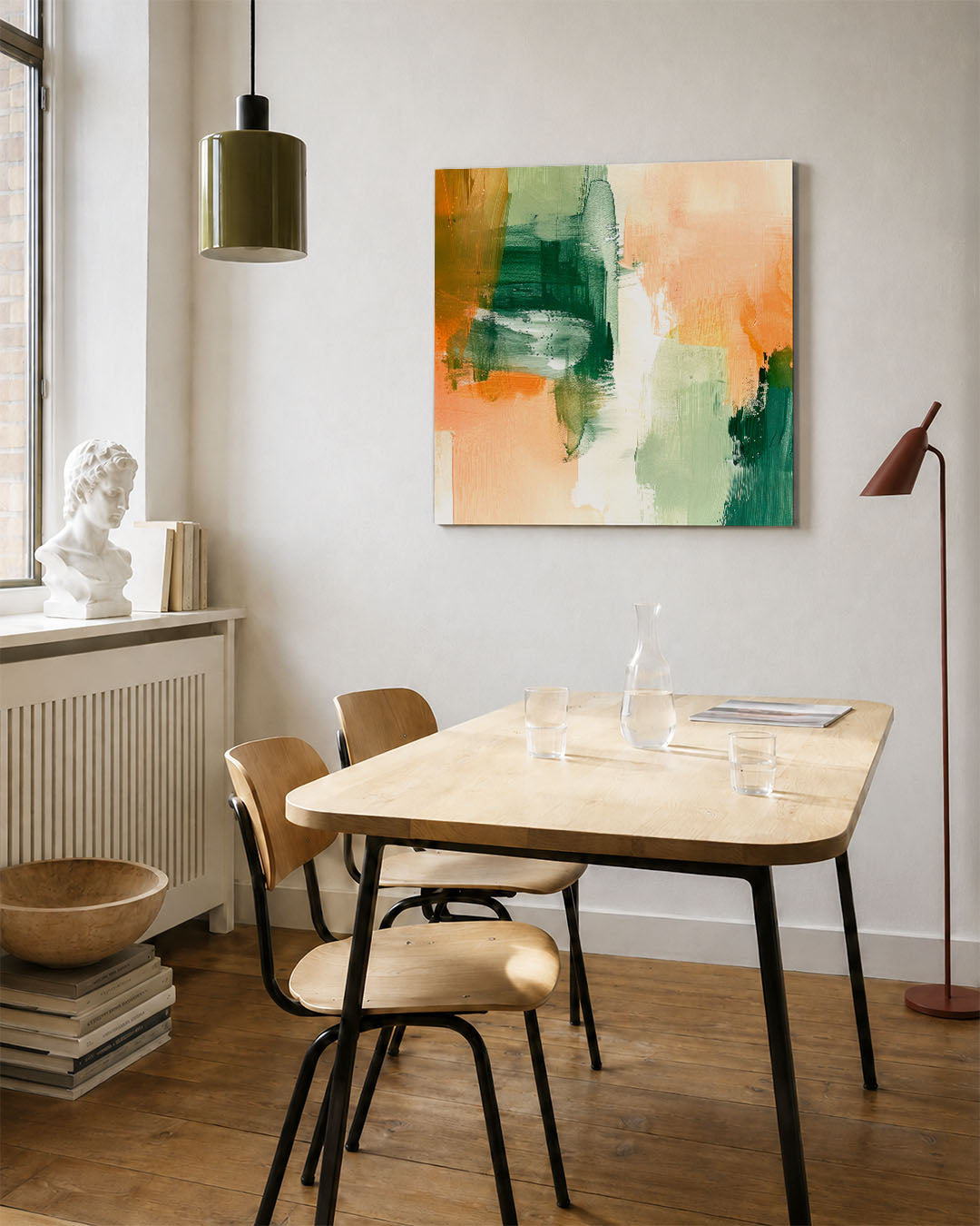 Kleurrijke borstelstreken Kunstwerk