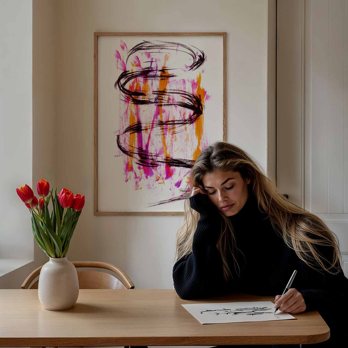 Vrolijke Vervloeiing Poster-WallArtistic