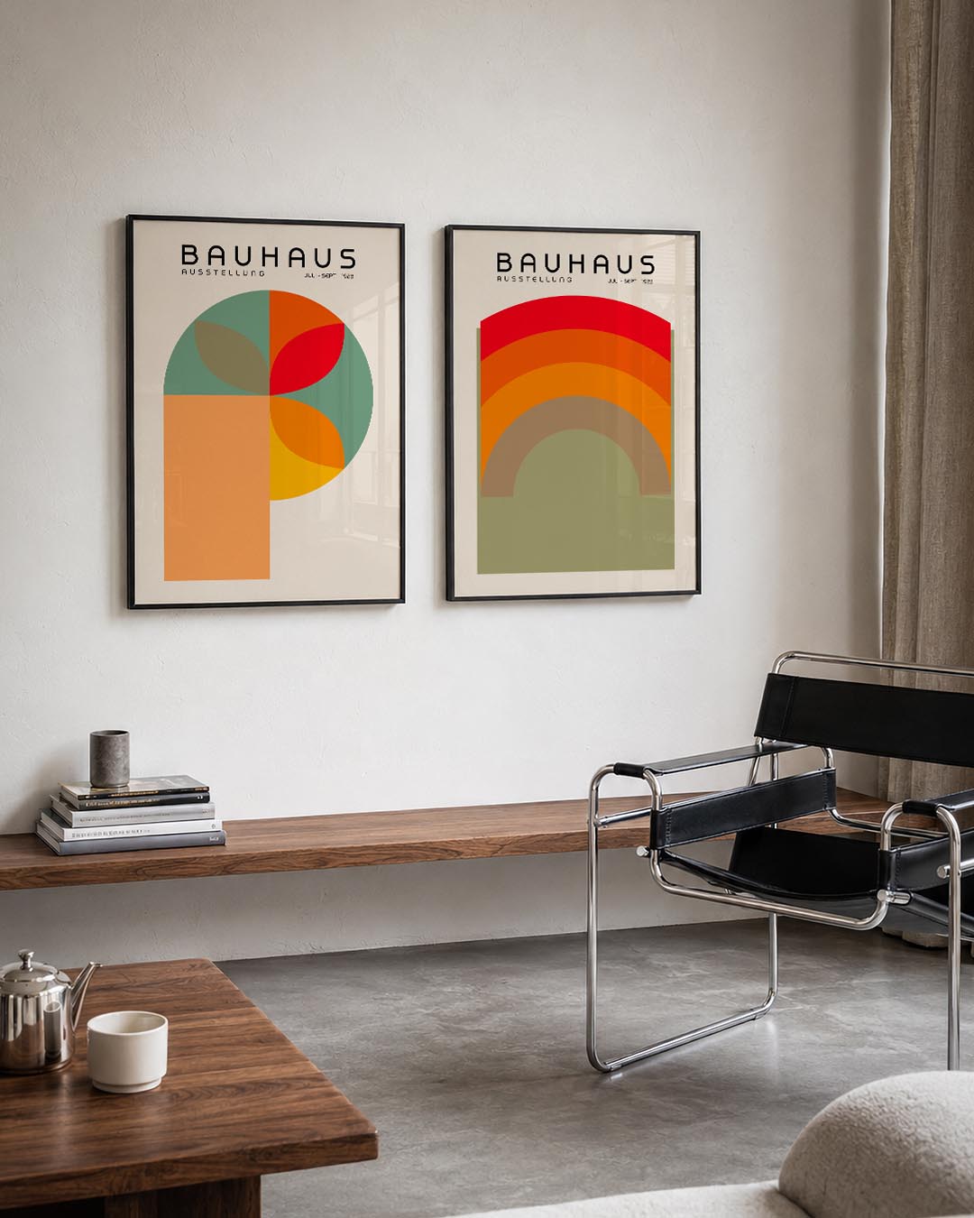 Kleurrijke cirkelcompositie Posterset