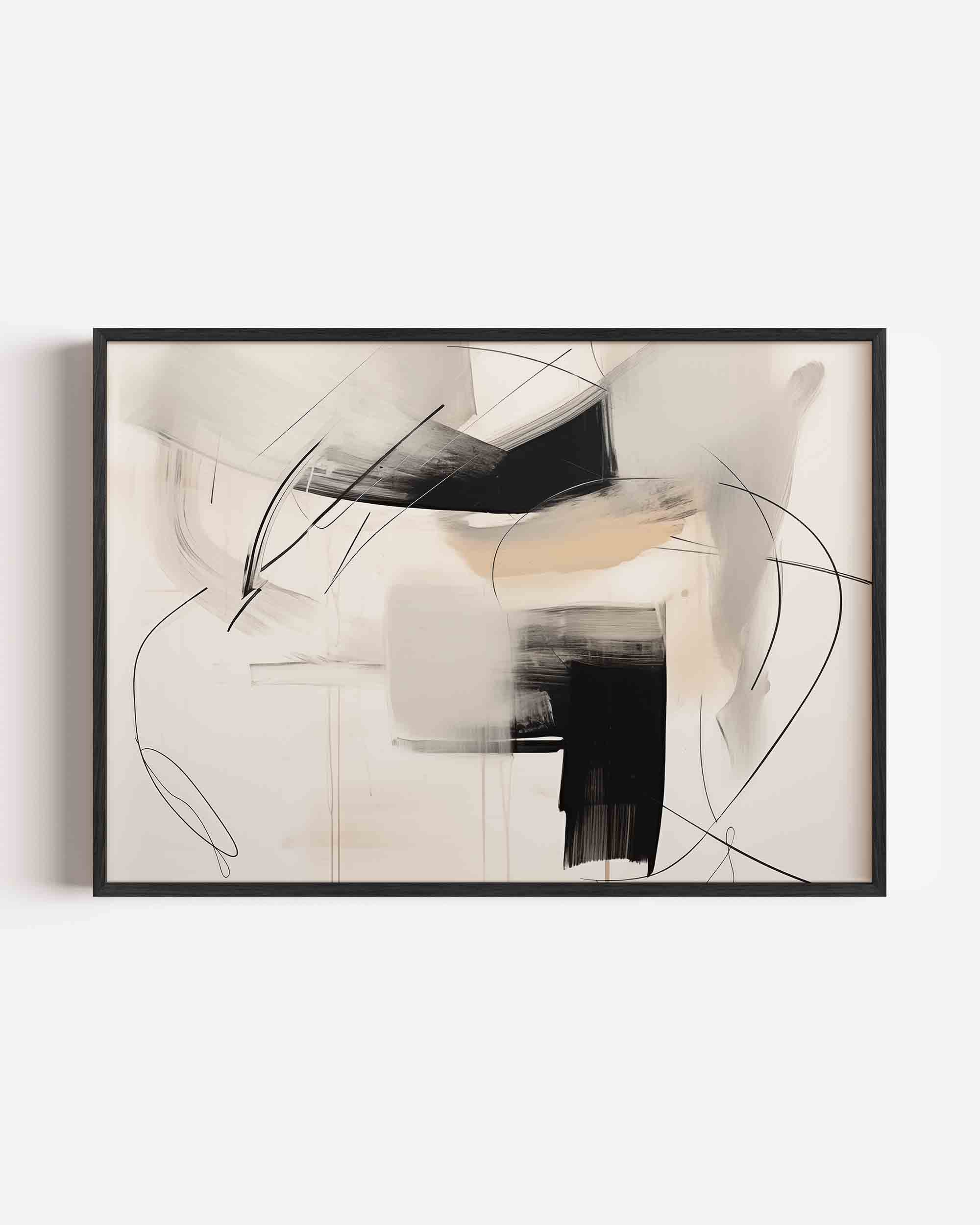 Abstracte lijnen en vlakken Poster