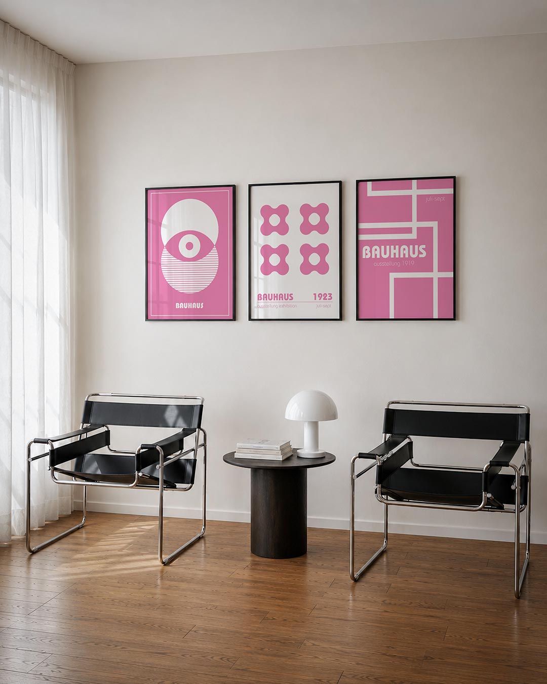 Cirkelpatroon en lijnen Posterset