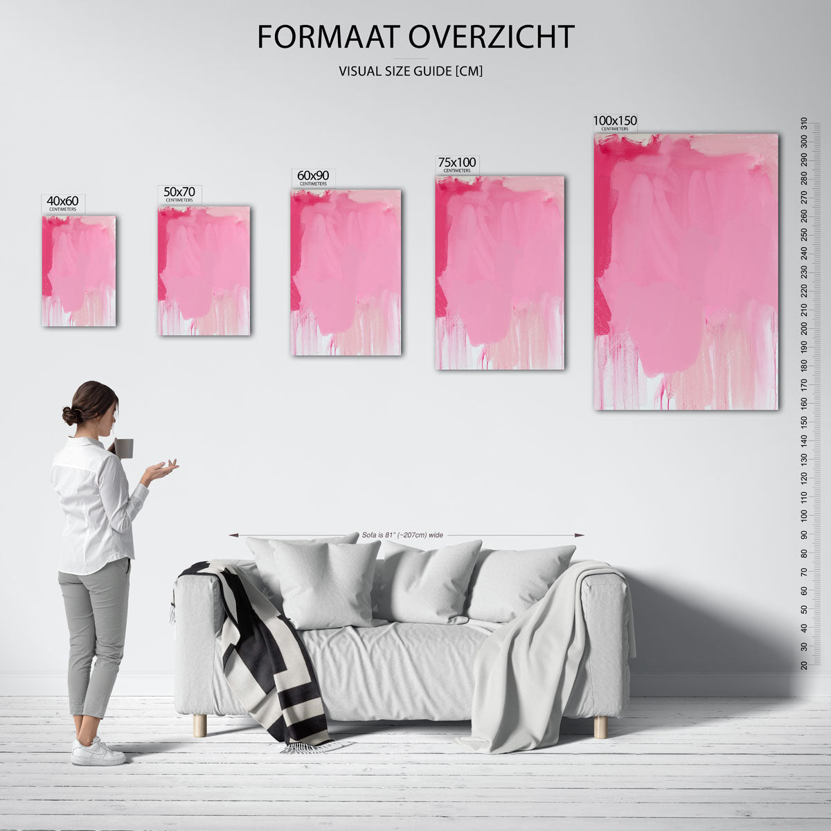 Roze vormen Kunstwerk