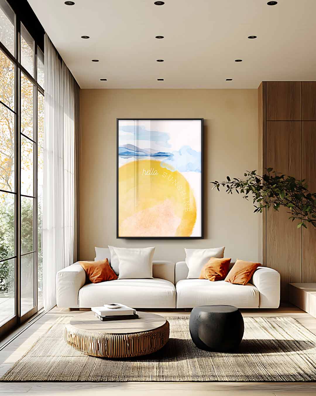 Zonneschijn Groet Kunstwerk-canvas-dibond-plexiglas-wanddecoratie-WallArtistic