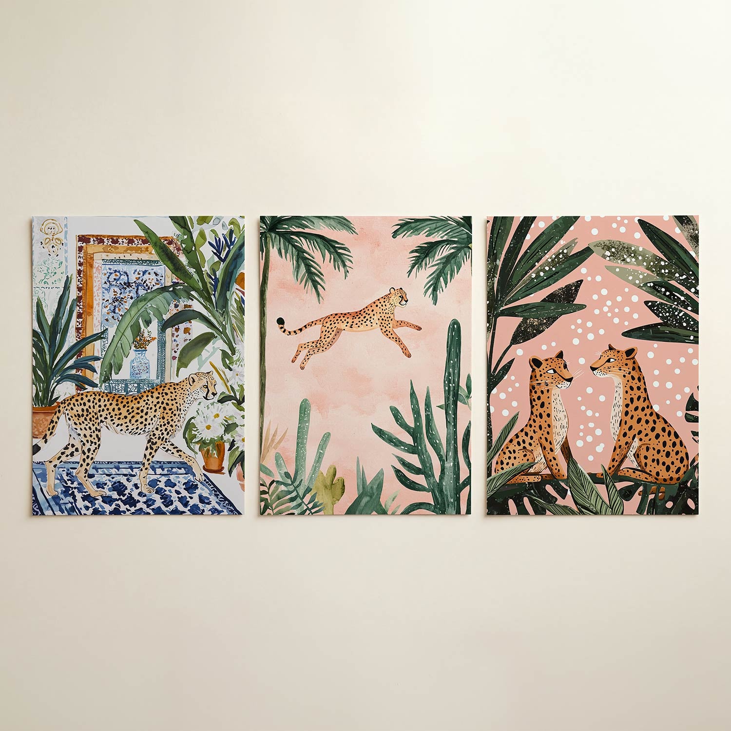 Tropisch interieur Posterset