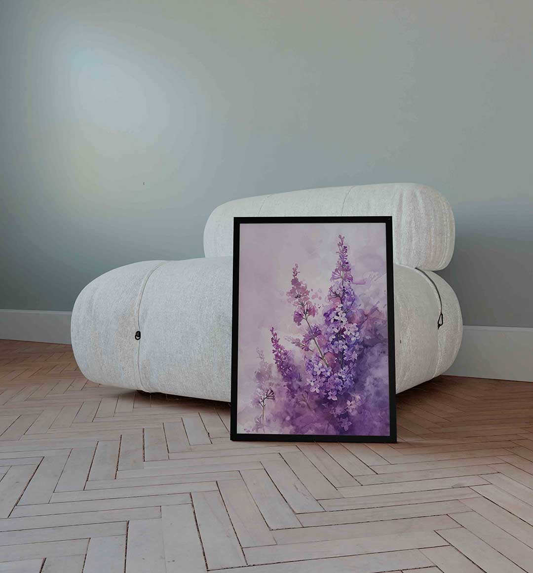 Paarse bloemen Poster