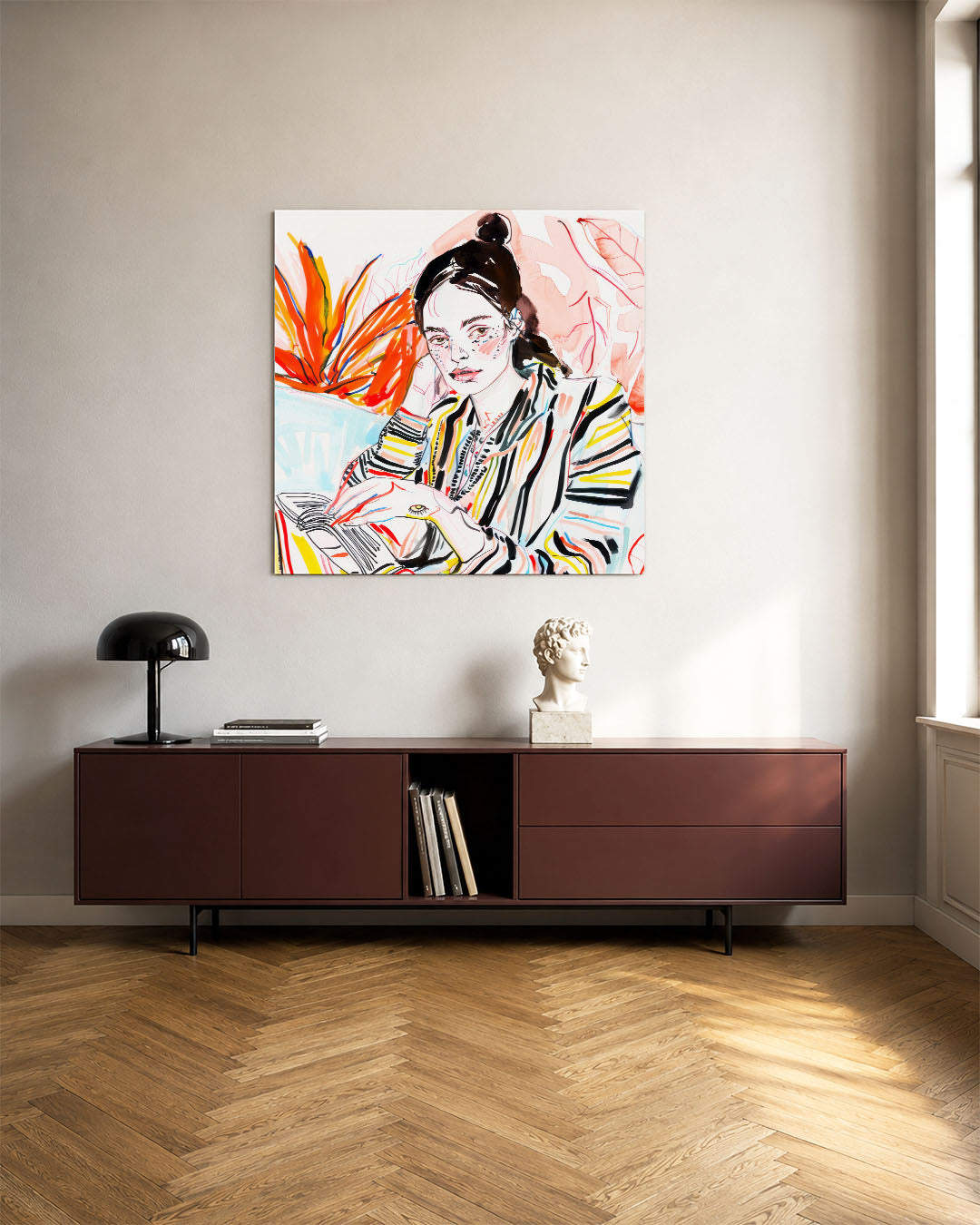 Kleurrijke portret illustratie Kunstwerk