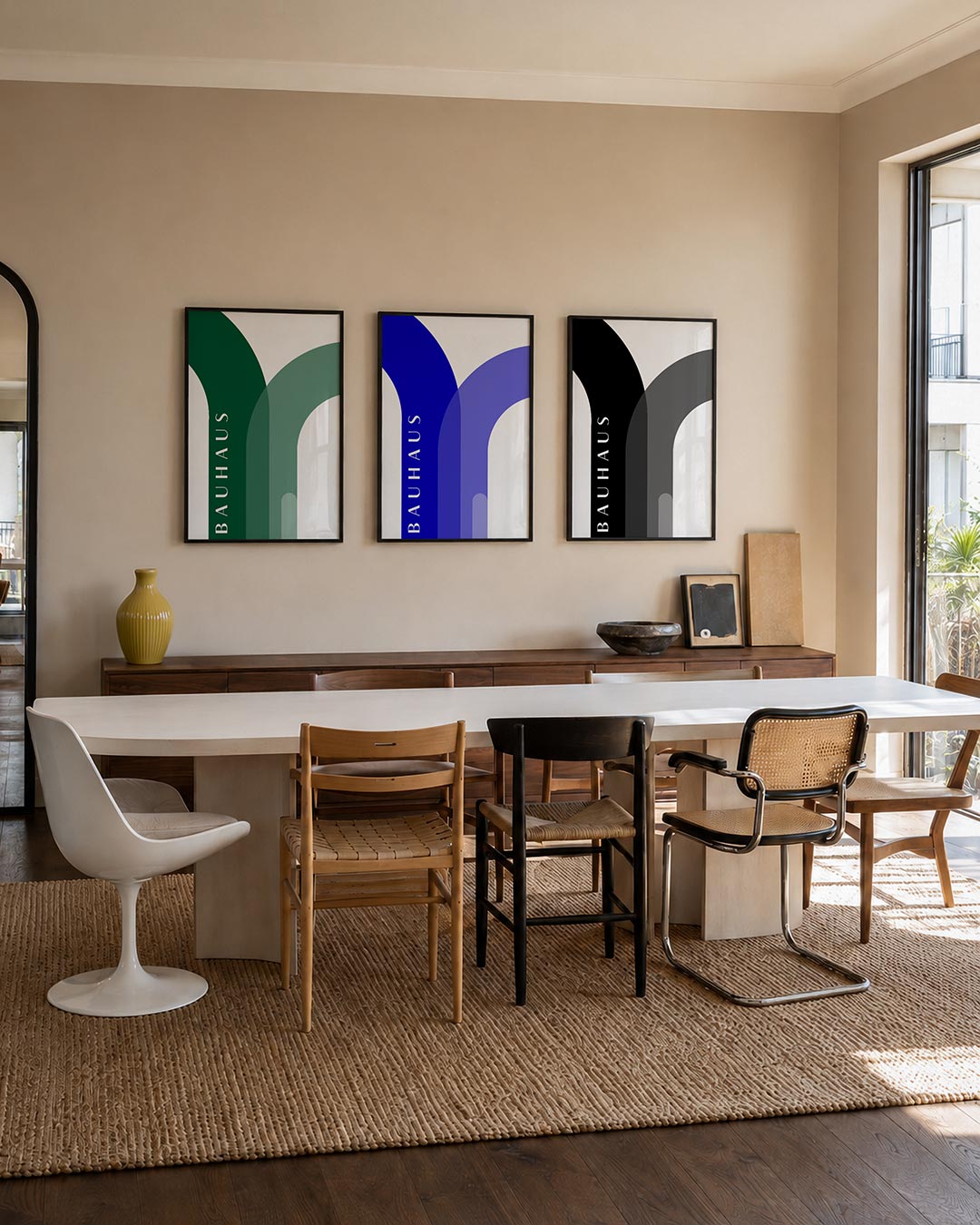 Kleurvlakken en lijnen Posterset