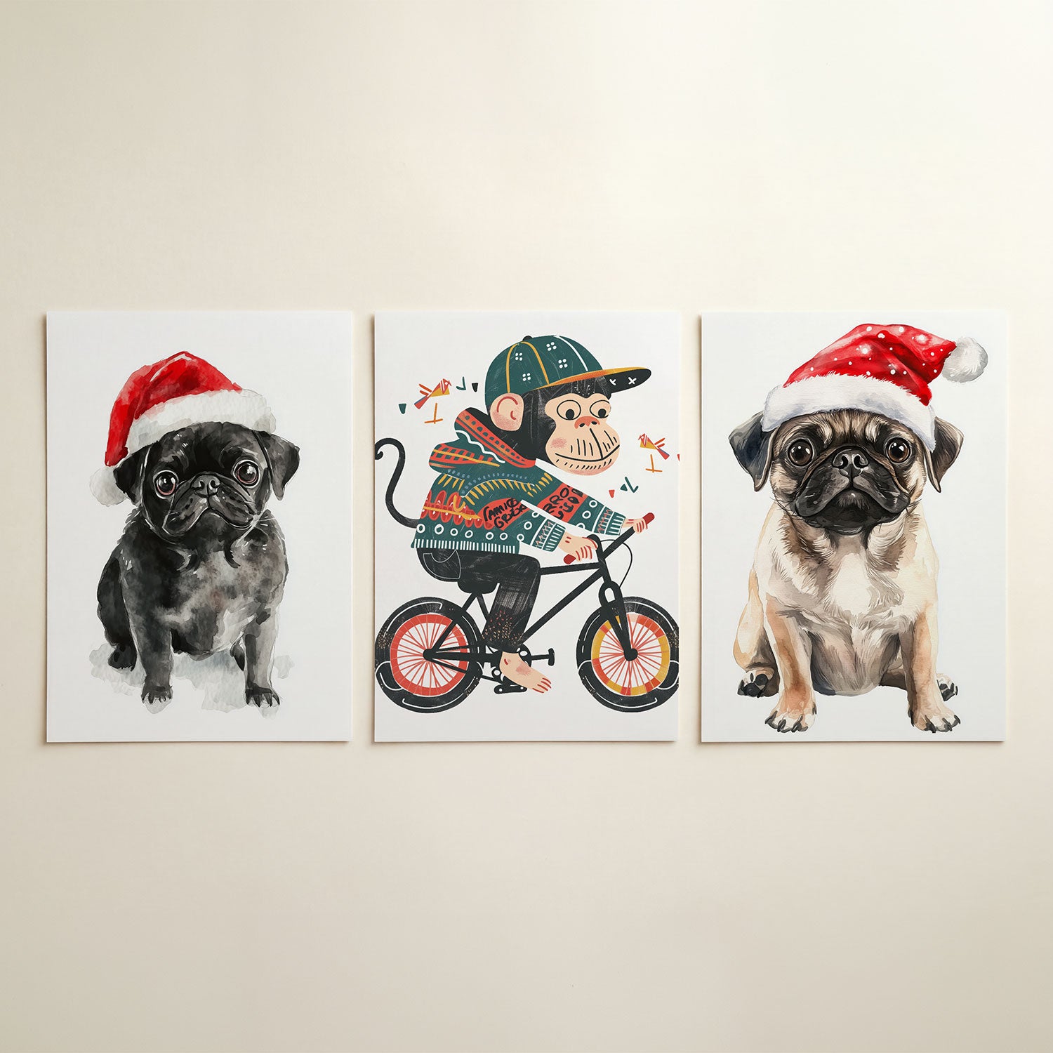 Kerstige vrolijkheid Posterset