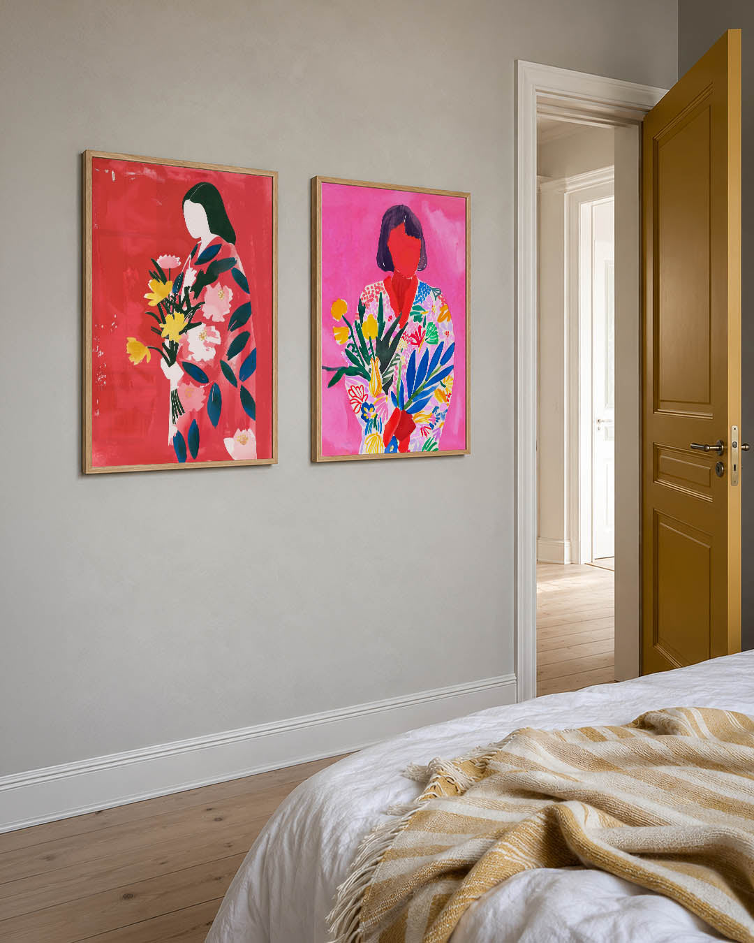 Bloemen en vormen Posterset