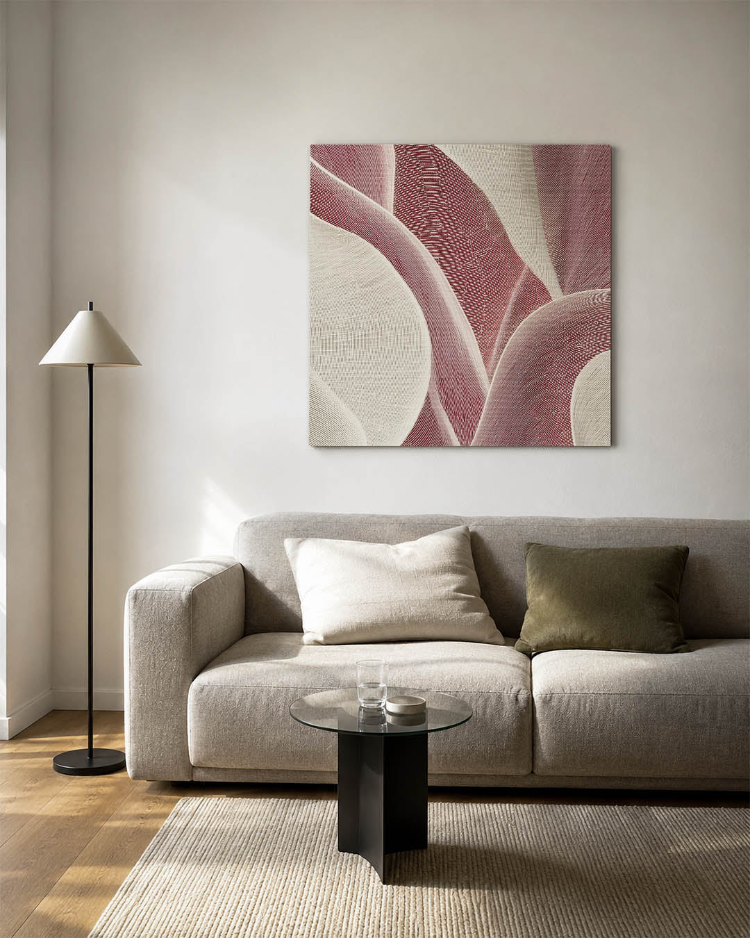 Golvende lijnen compositie Kunstwerk