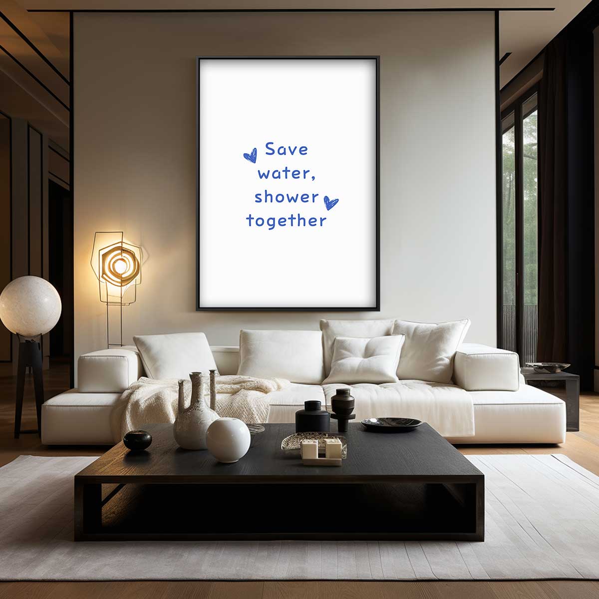 Save Water Poster Kunstwerk-canvas-dibond-plexiglas-wanddecoratie-WallArtistic