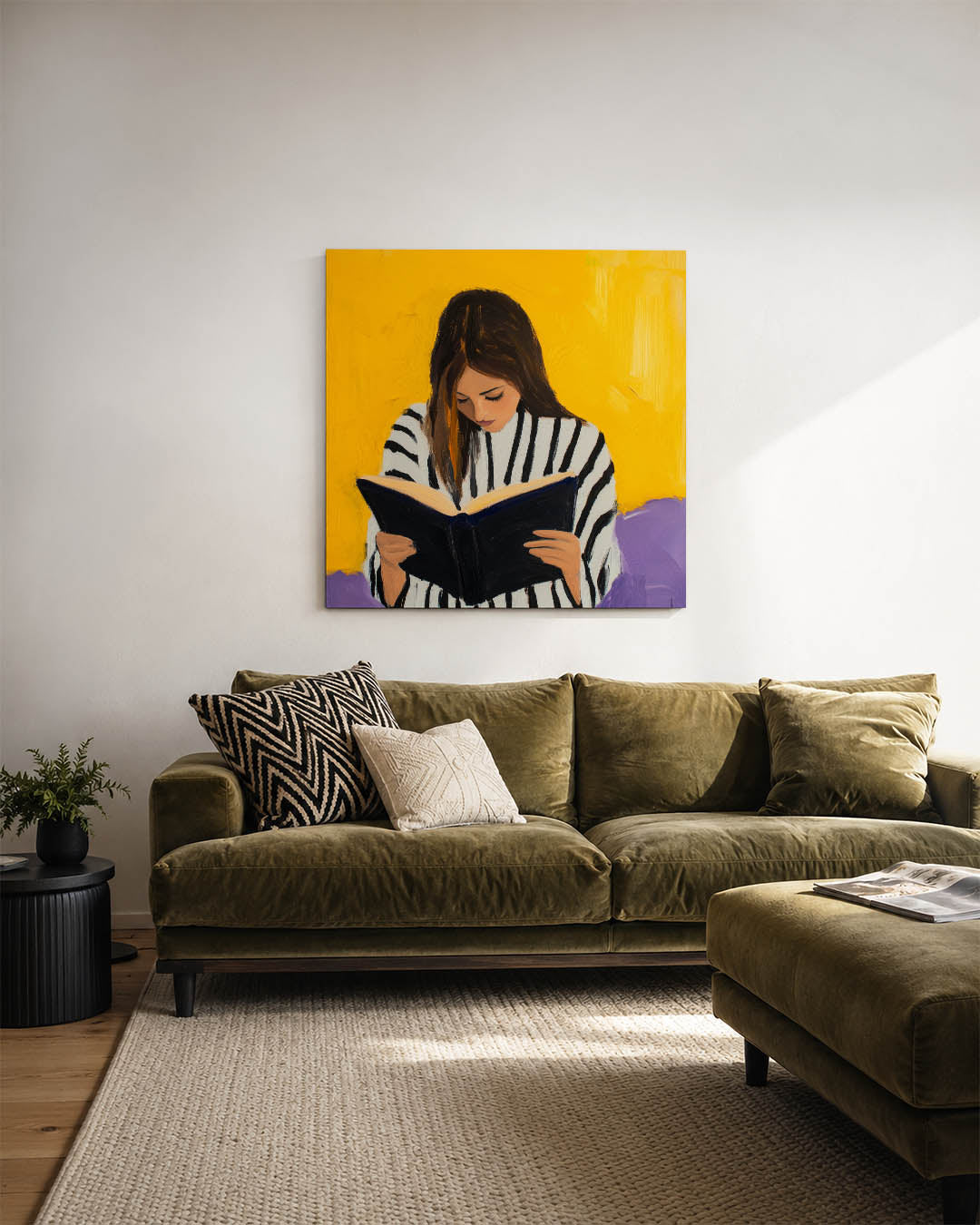 Lezende vrouw Kunstwerk