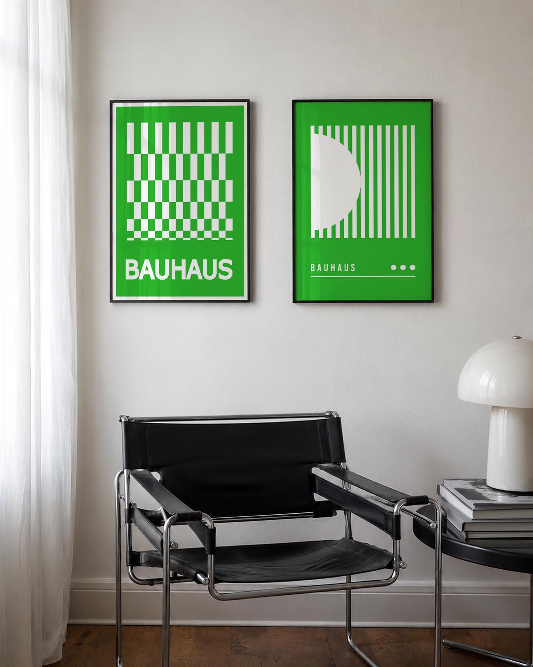 Groene ruitstructuur Posterset