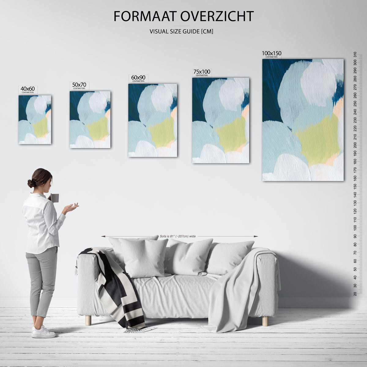 Organische kleurencompositie Kunstwerk