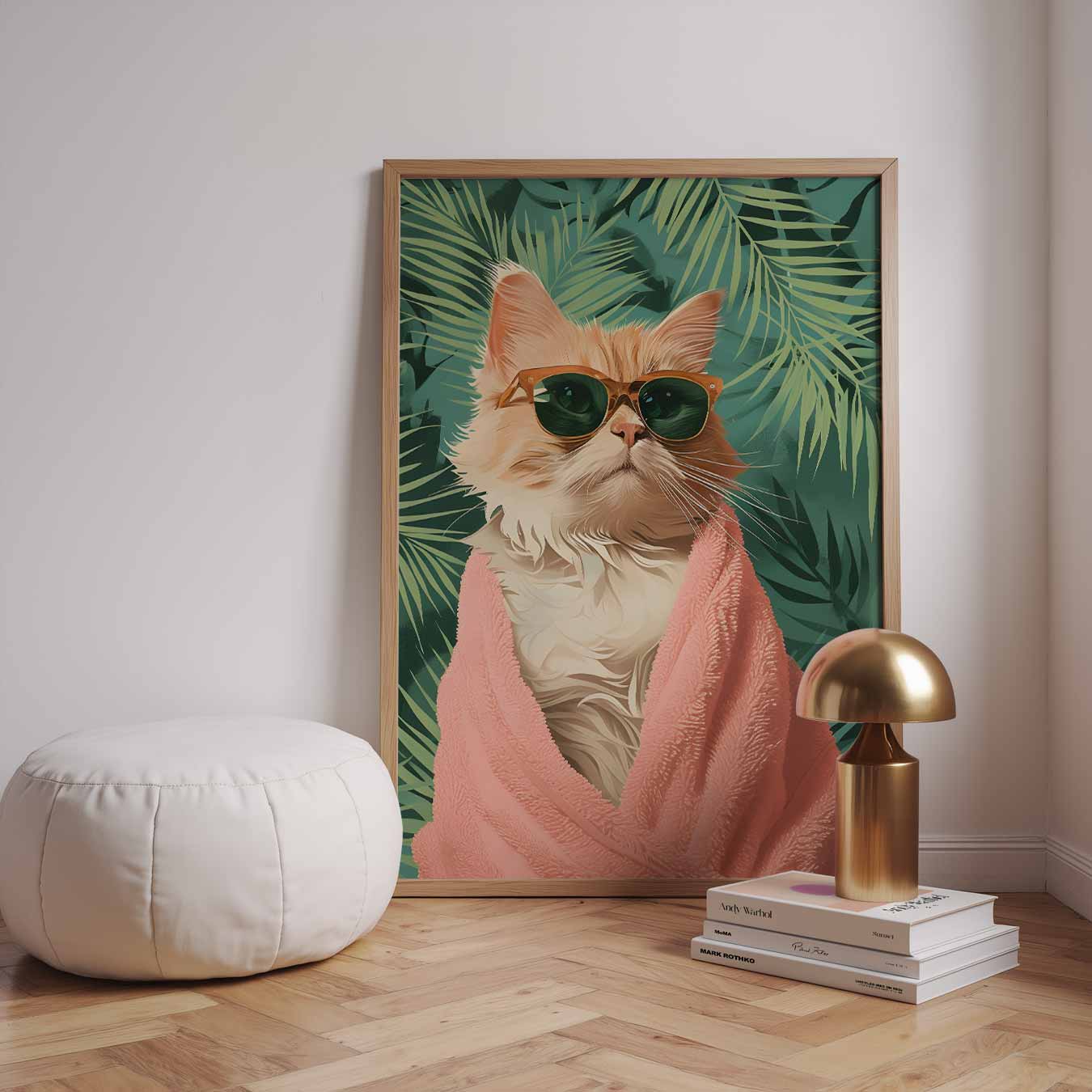 Tropische Kat Zen Poster-WallArtistic