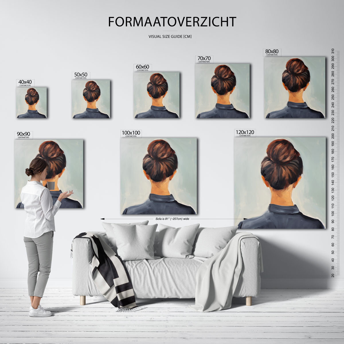 Vrouw met knot Poster