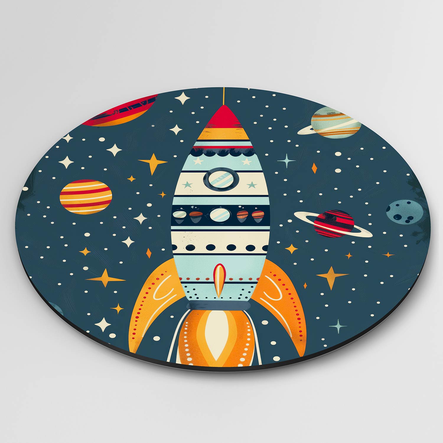 Raket en planeten Muurcirkel