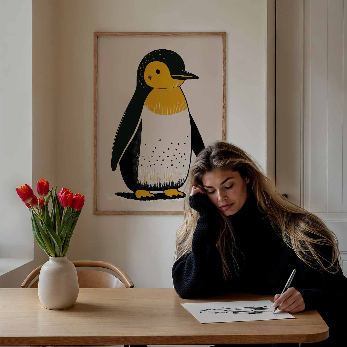 Schattige Pinguïn Poster-WallArtistic