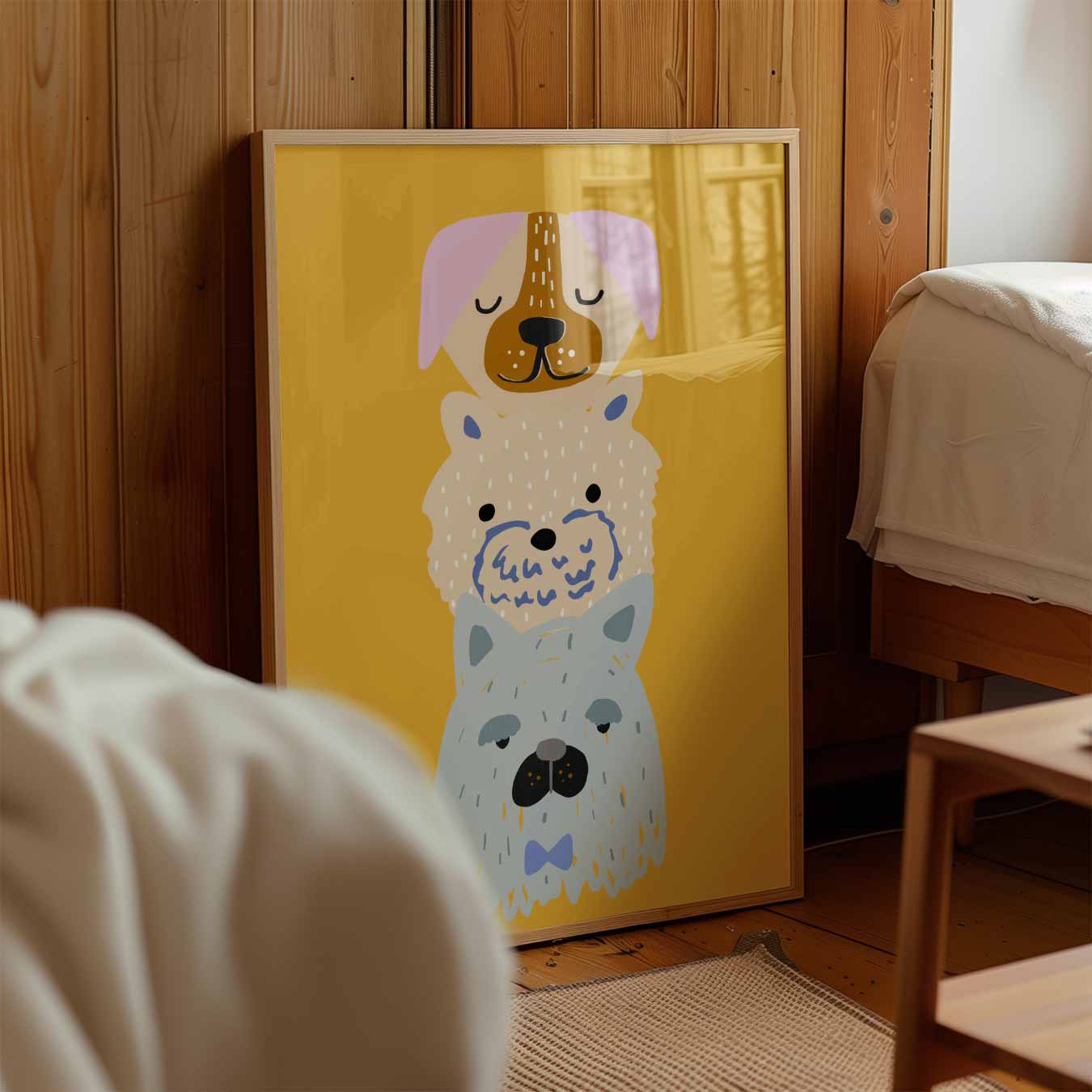 Schattige Honden Trio Poster-WallArtistic