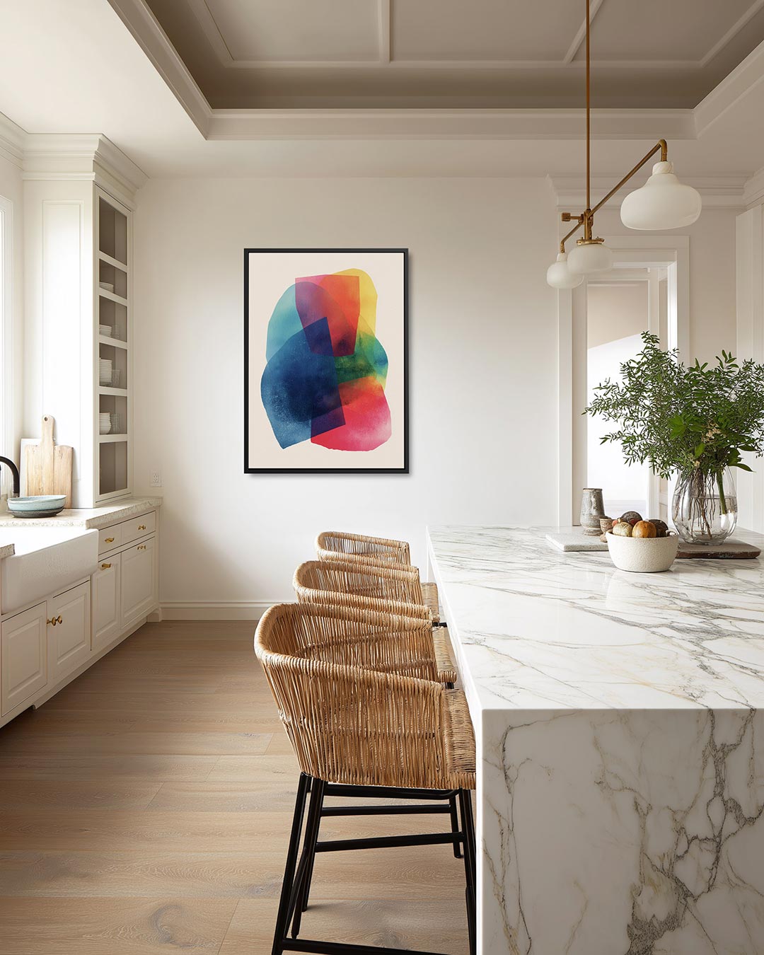Kleurrijke vormen Kunstwerk