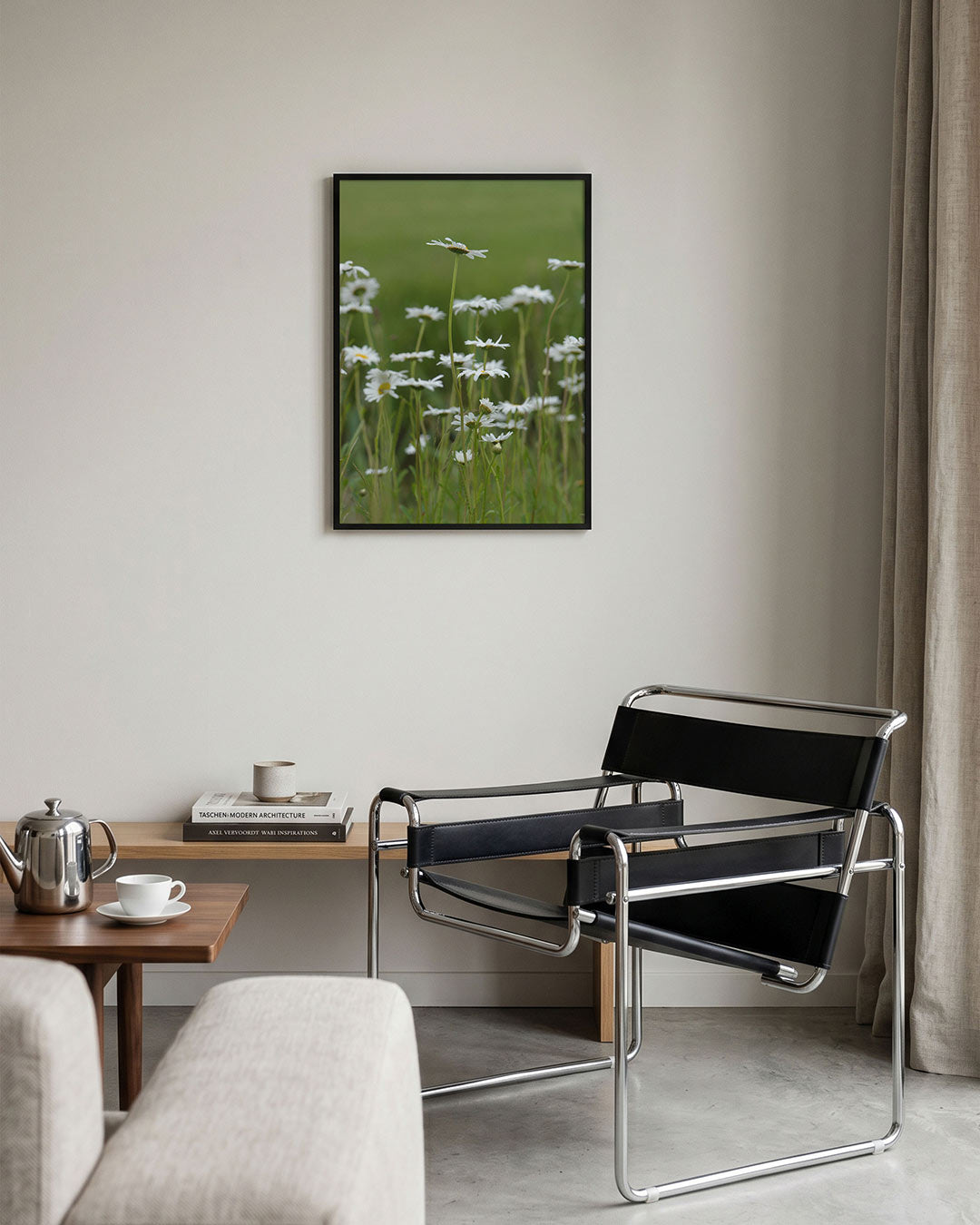 Bloemen in weide Poster