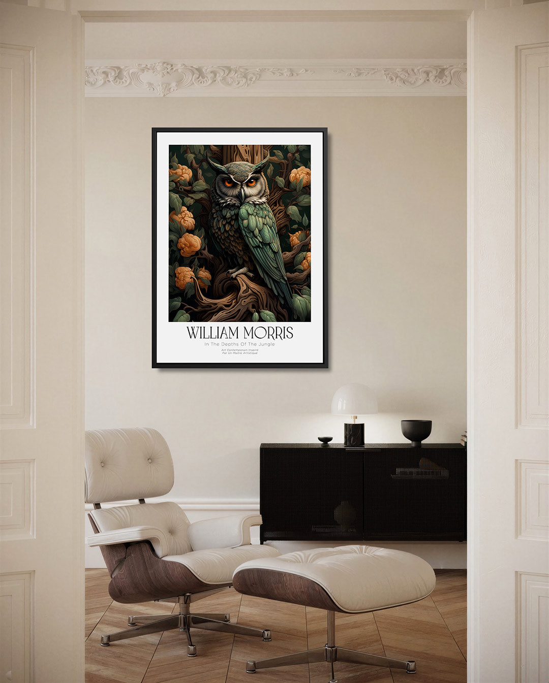 Uil in bos Kunstwerk