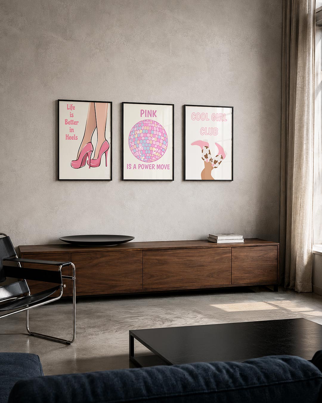 Roze schoenen statement Posterset