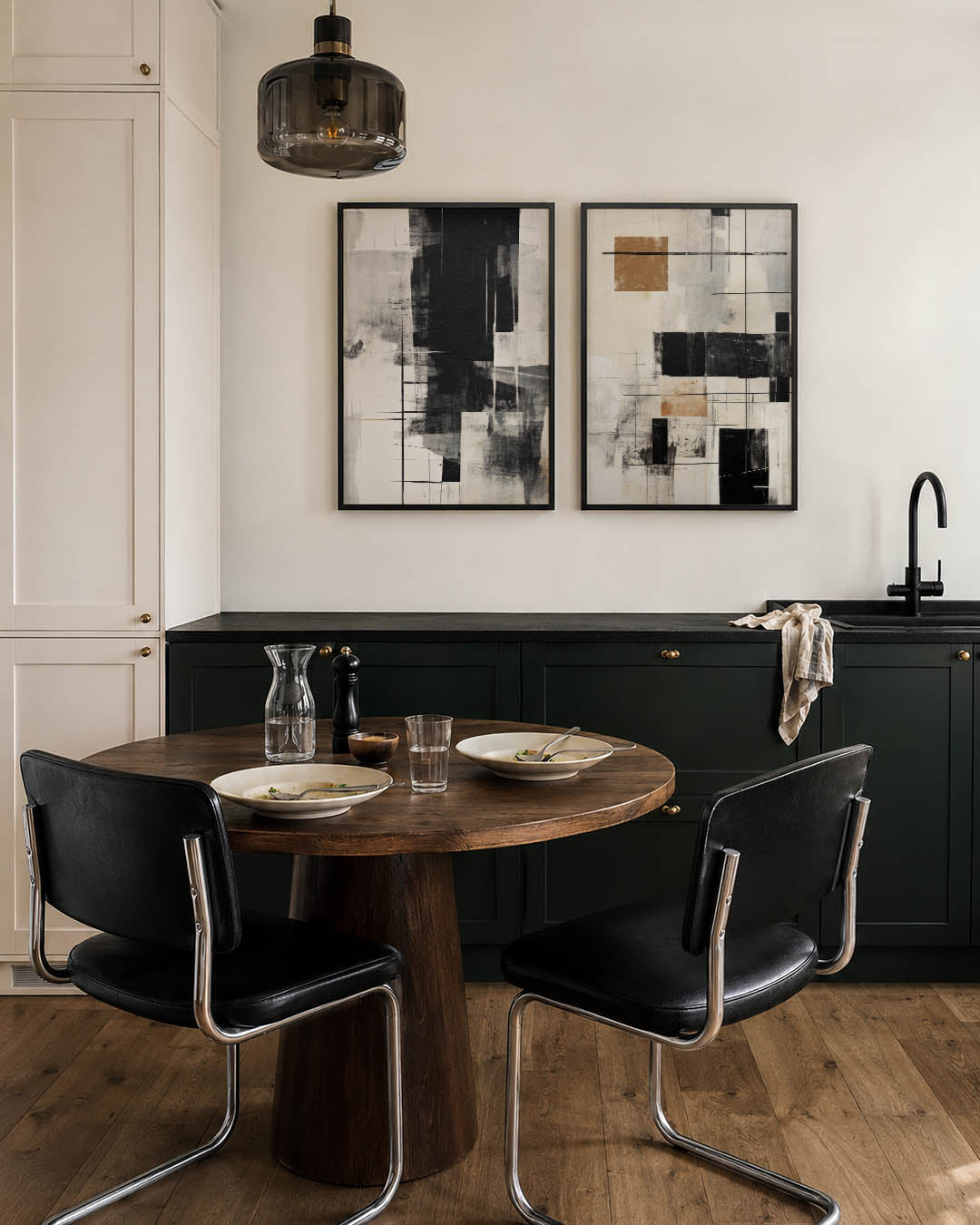 Zwart wit harmonie Posterset