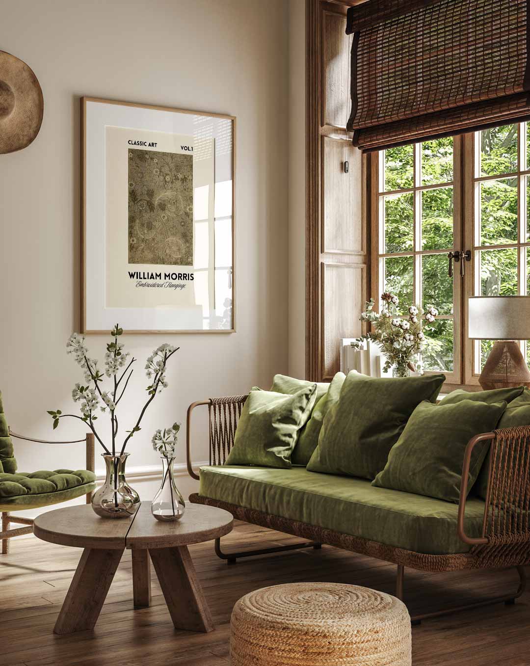 William Morris Embroidered Hanging Poster-WallArtistic