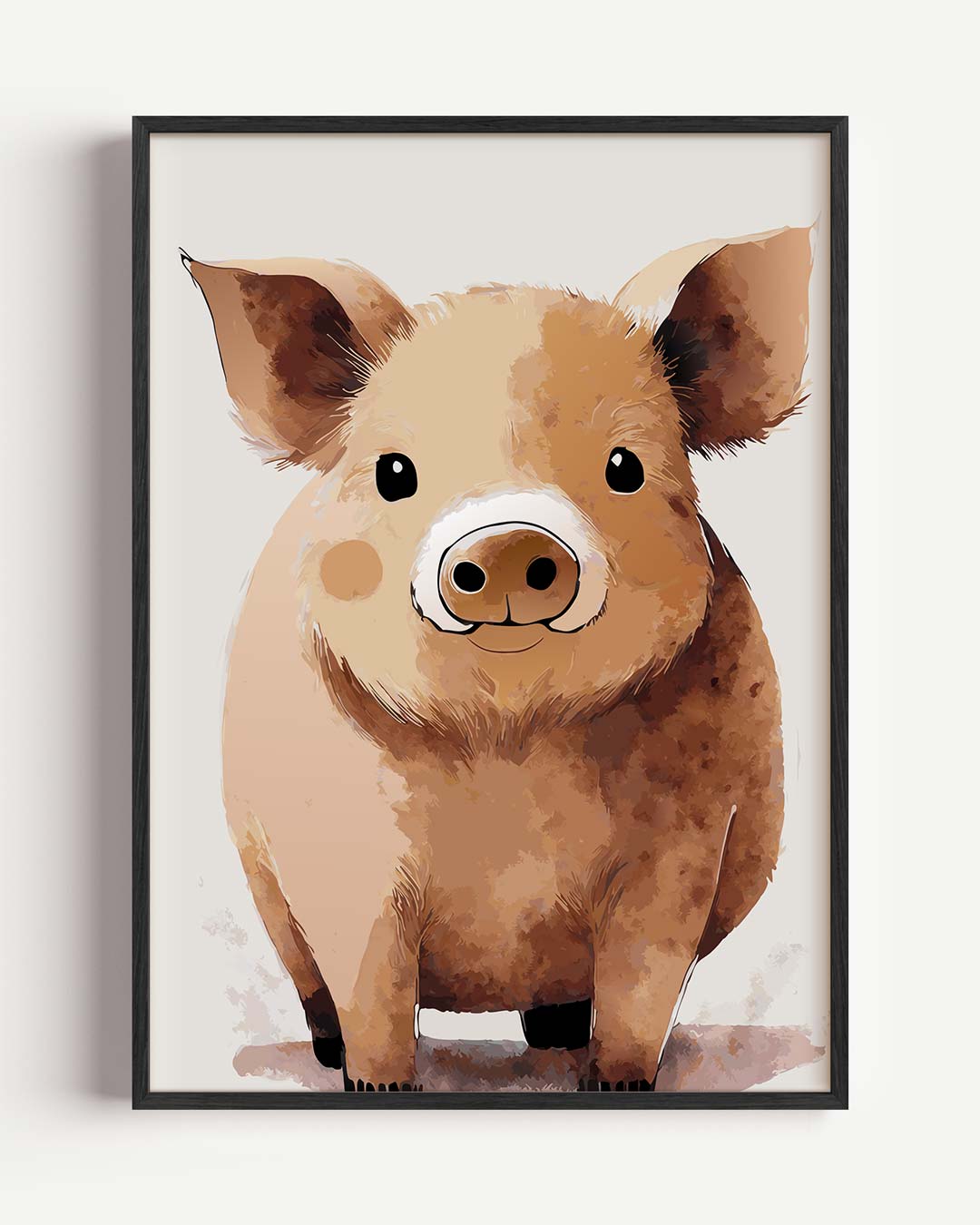 Schattige Varkensvriend Poster-WallArtistic