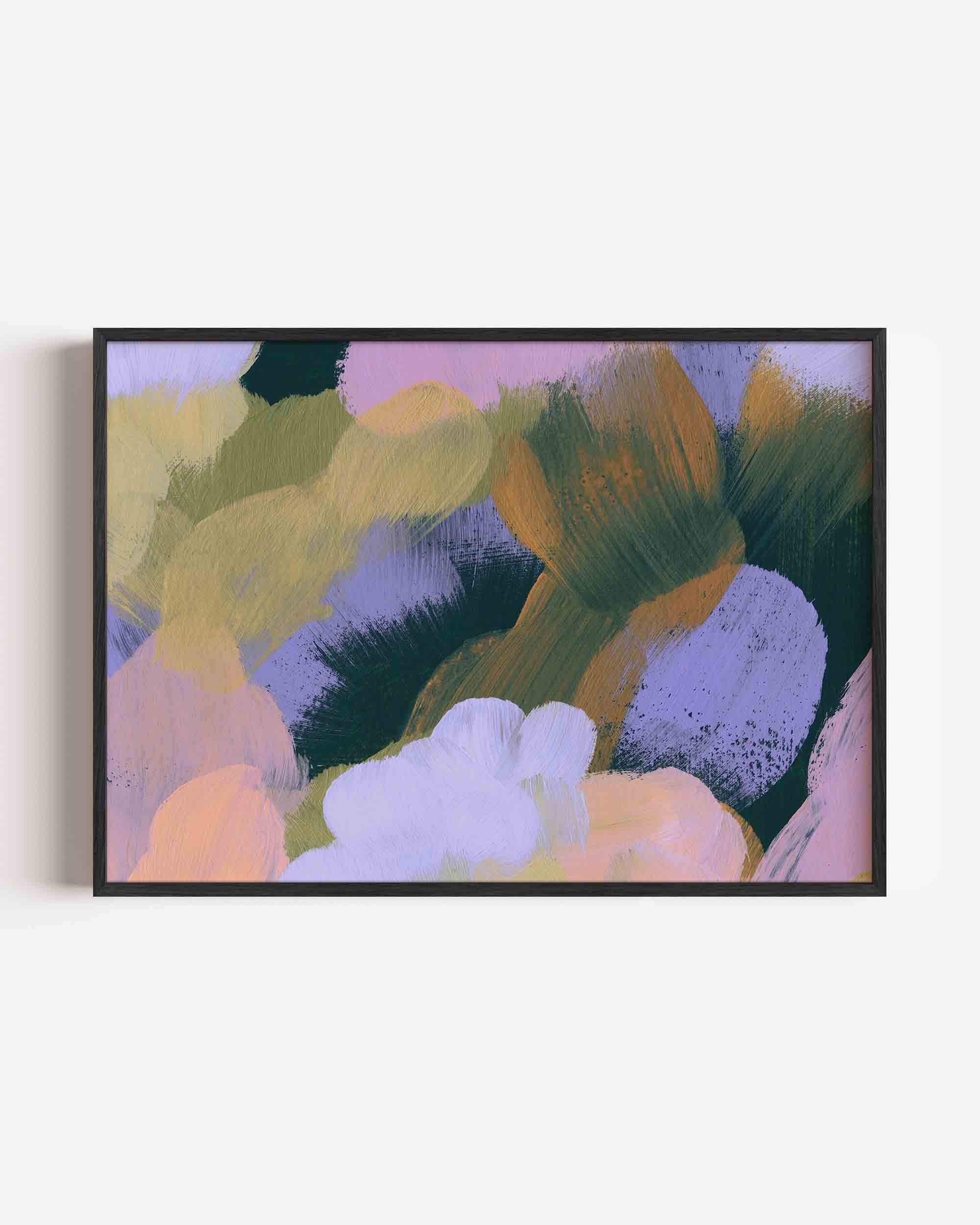Abstracte penseelstreken Poster