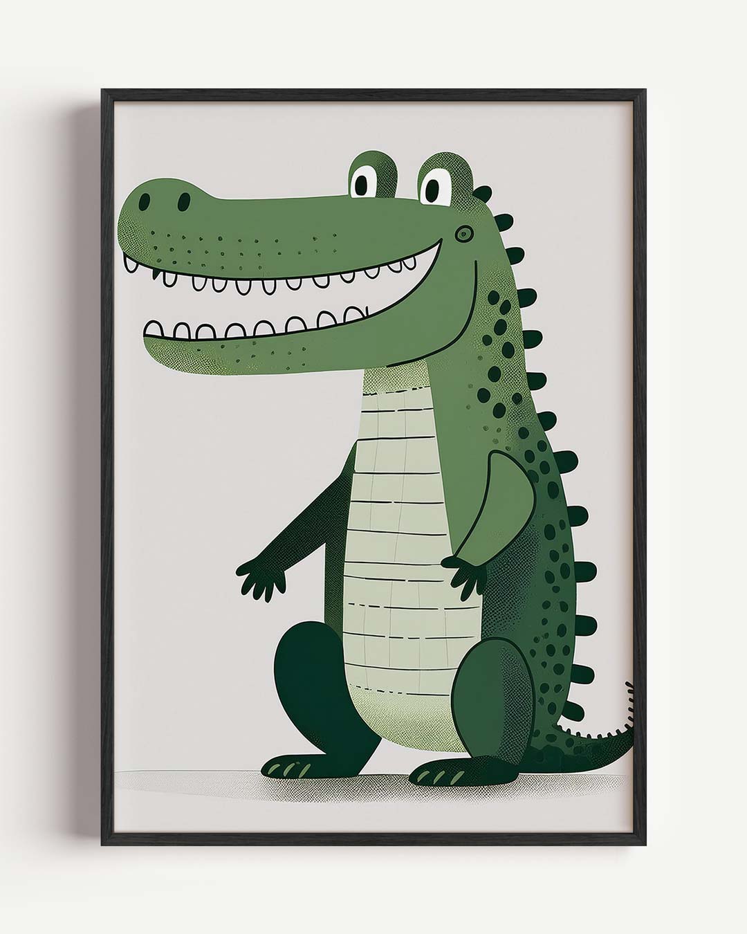 Vrolijke Krokodil Kinderkamer Poster-WallArtistic