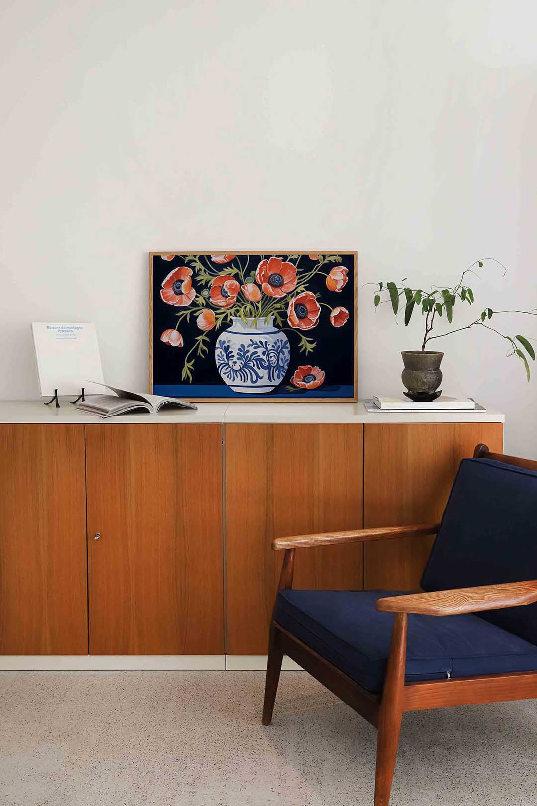 Bloemen in vaas Poster