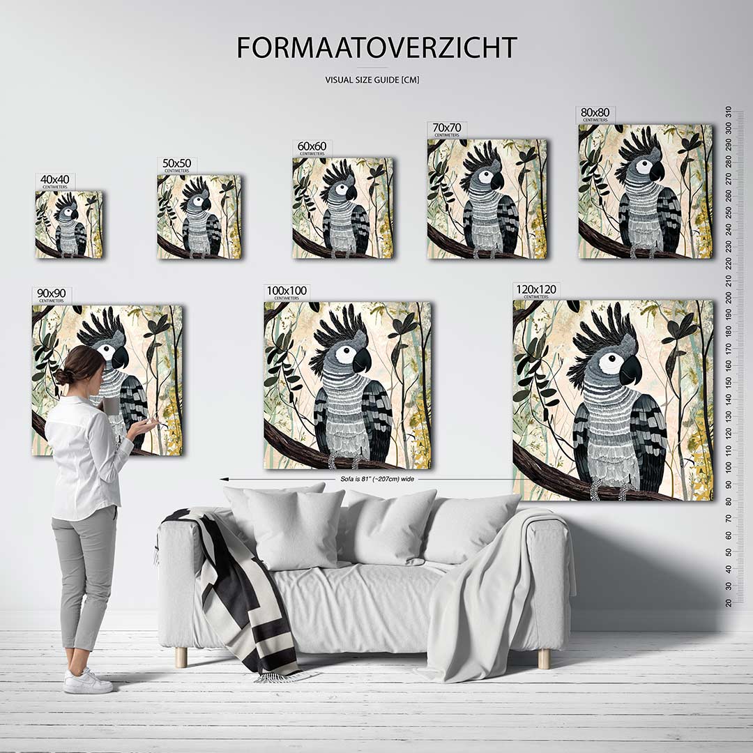 Vogelsilhouet in natuur Kunstwerk