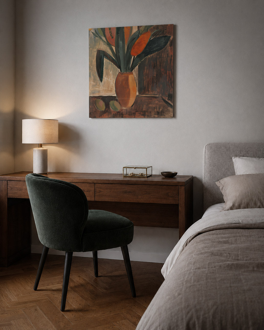 Kleurrijk bloemstilleven Kunstwerk