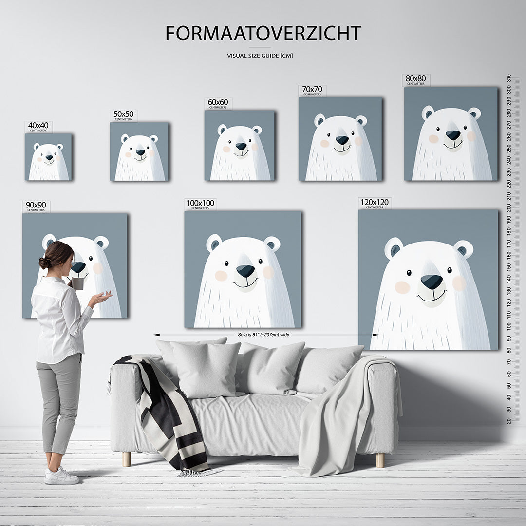 Vrolijke ijsbeer illustratie Kunstwerk