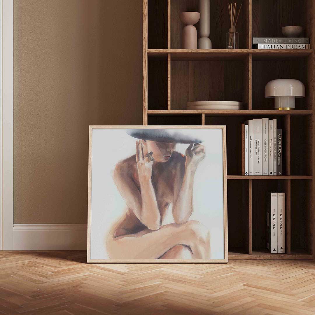 Vrouw met hoed Poster