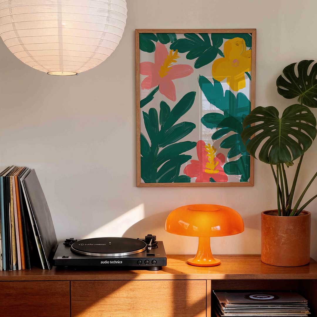 Bloemen en bladeren Poster