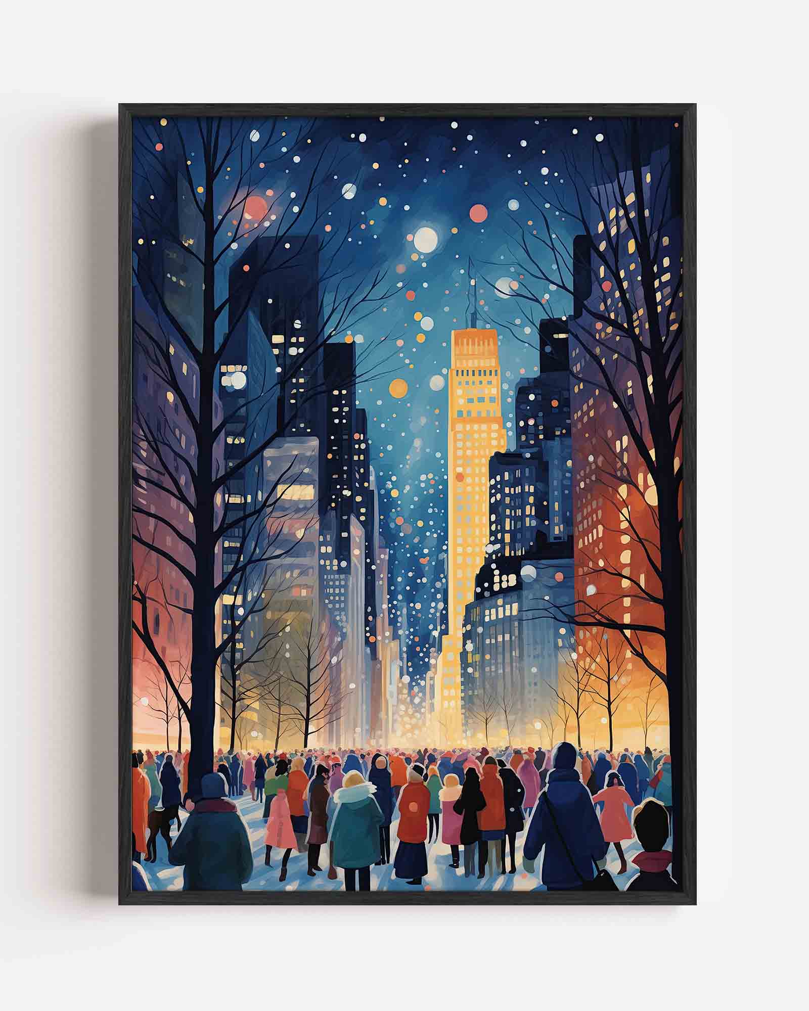 Avondwandeling in de stad Poster