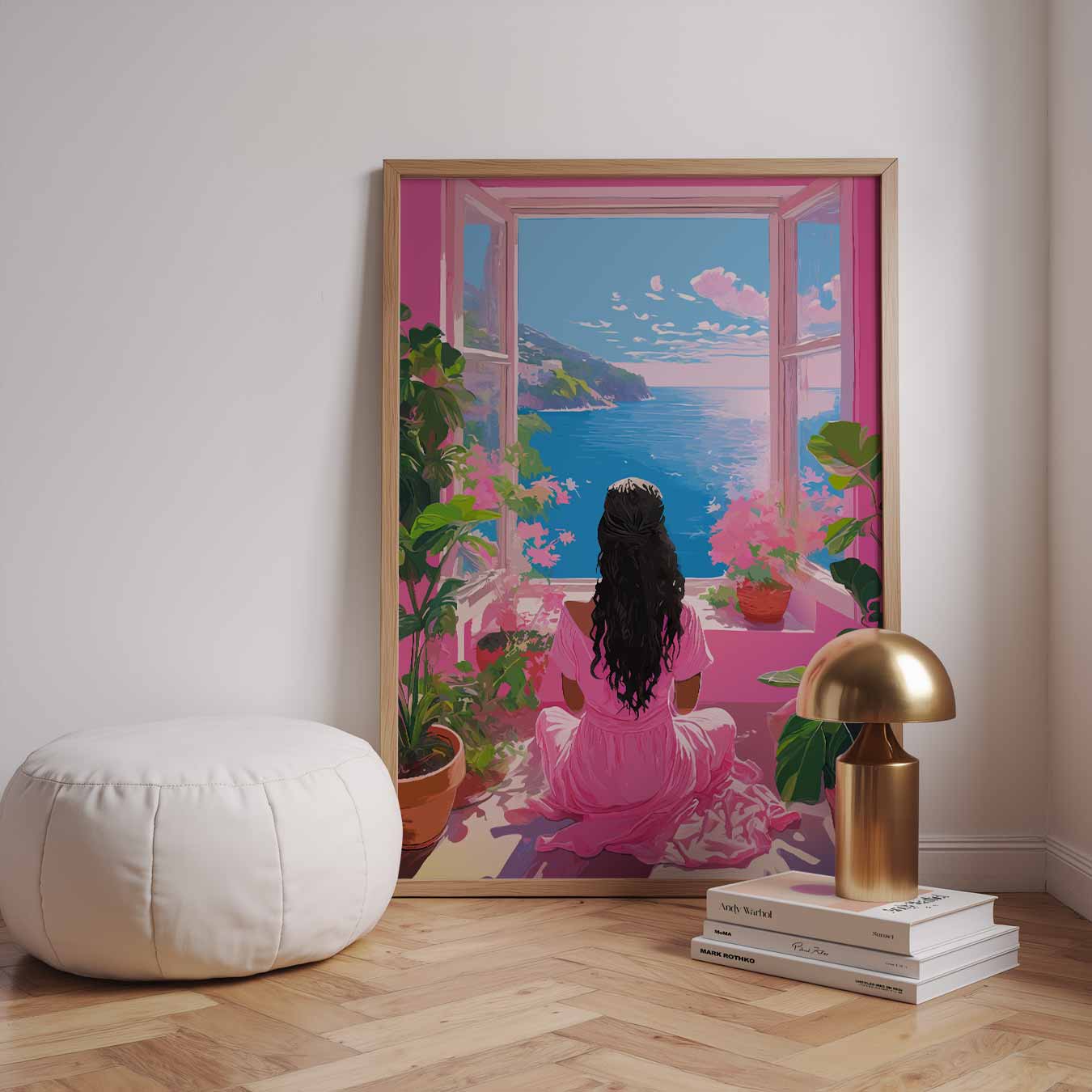 Dromerig Uitzicht aan Zee Poster-WallArtistic