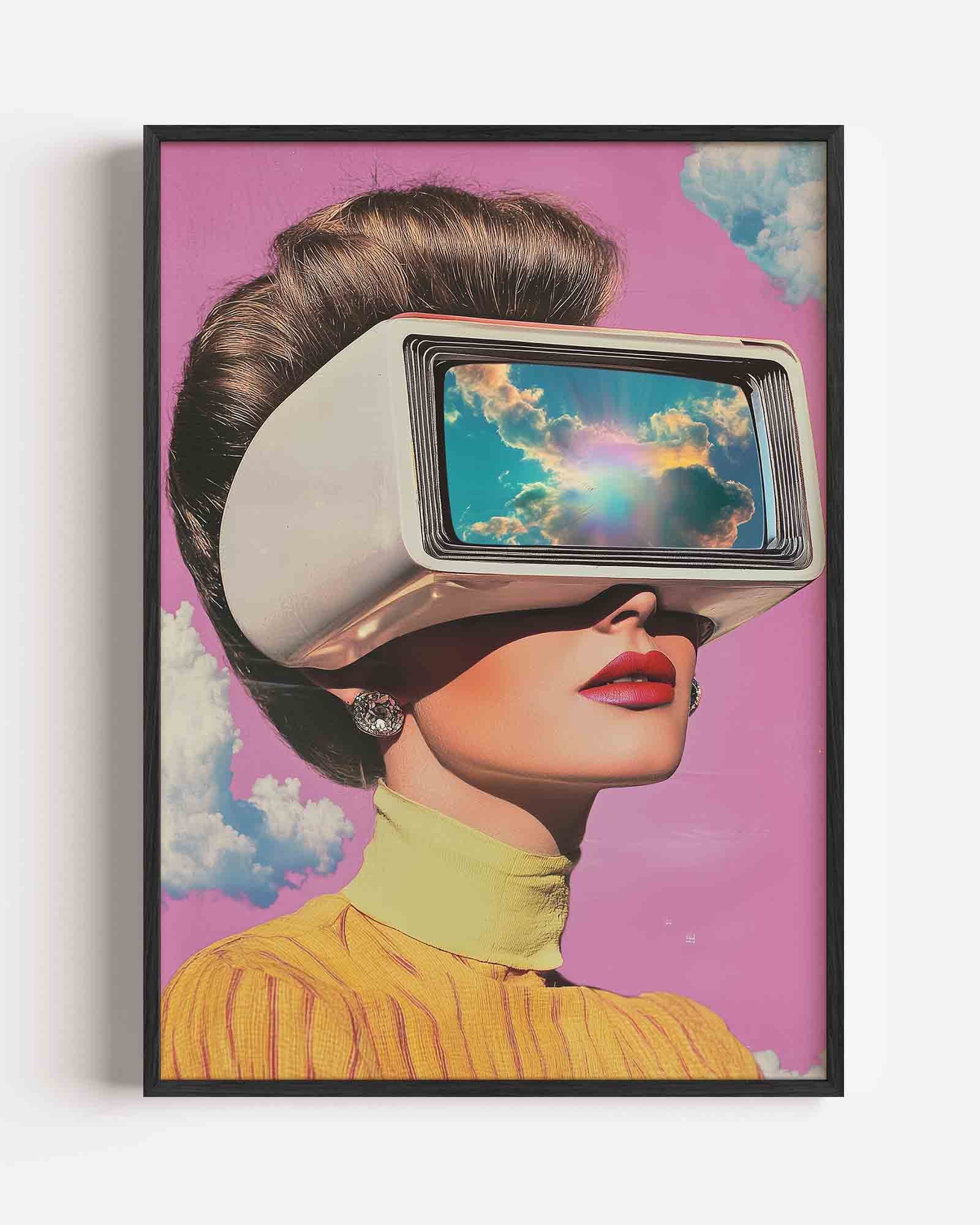 Vrouw met futuristische bril Poster