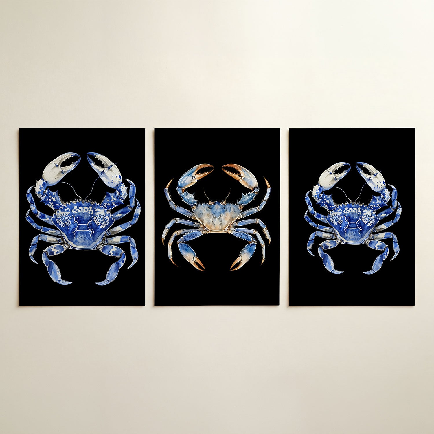 Blauwe krab illustratie Posterset
