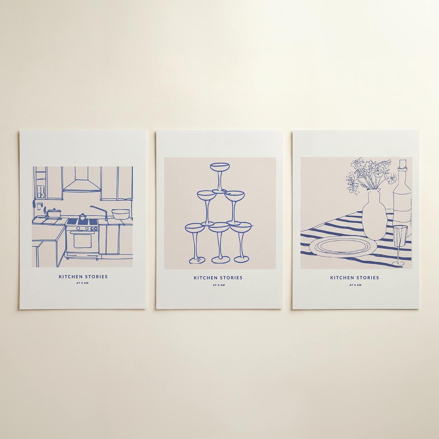 Keukenlijnenspel Posterset