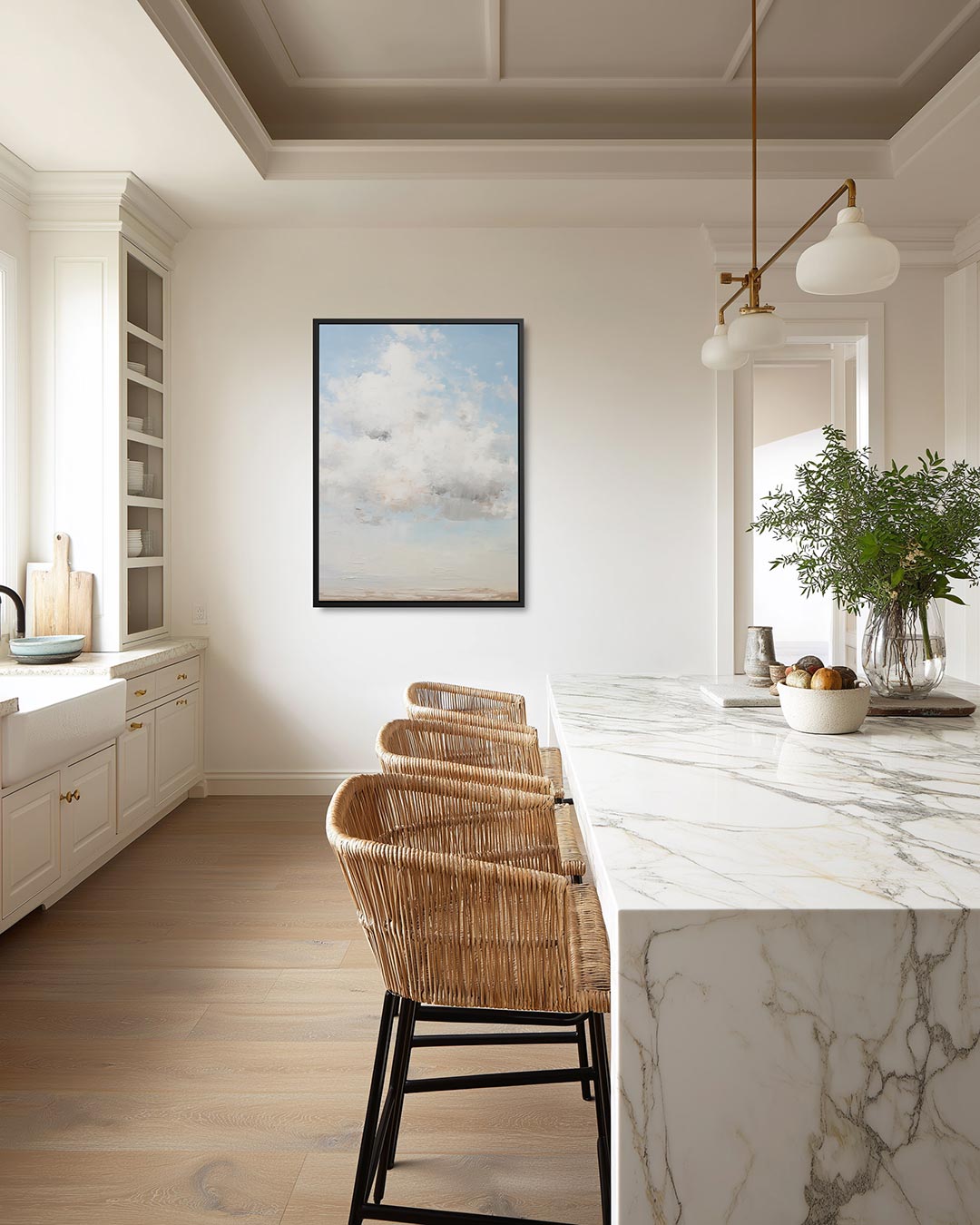 Luchtige wolkenhemel Kunstwerk